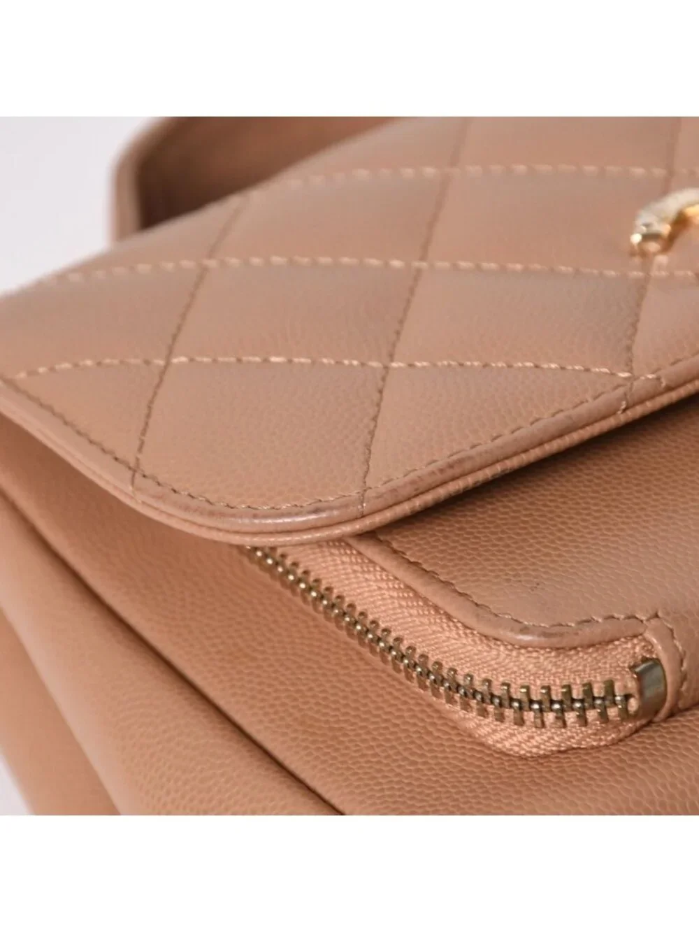 Chanel Business Affinity Chain Shoulder Bag CC Logo Caviar Leather Gold